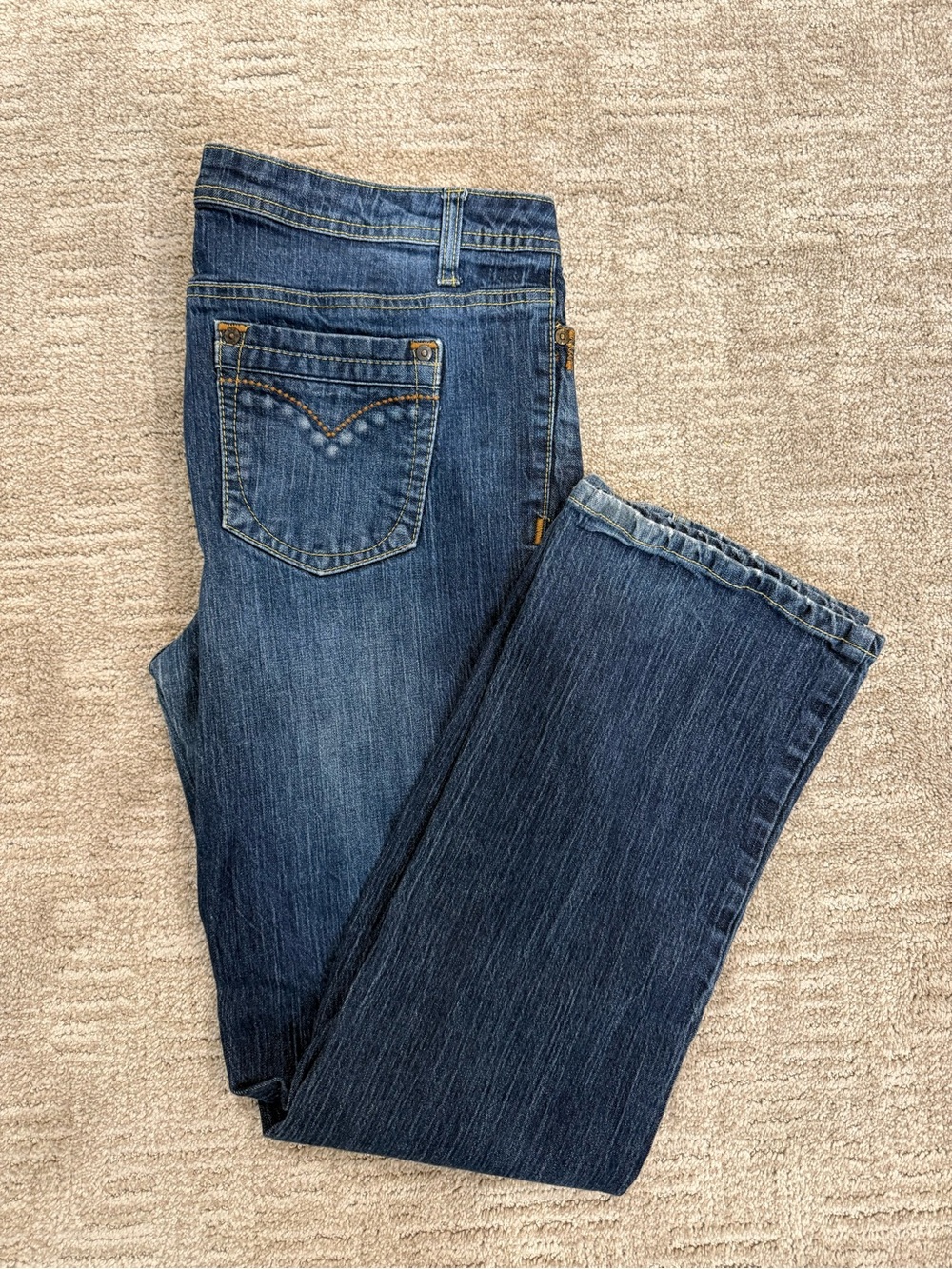 Apt 9 Women’s Dark Blue Denim Jeans - Classic Straight Fit size 14